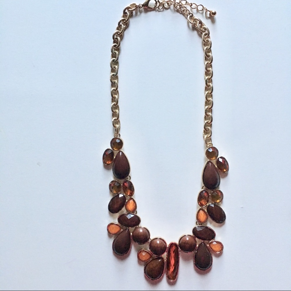 New never worn simulated stone necklace 19” length